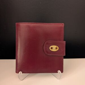 Vintage Celine Men's Wallet in Burgundy Leather